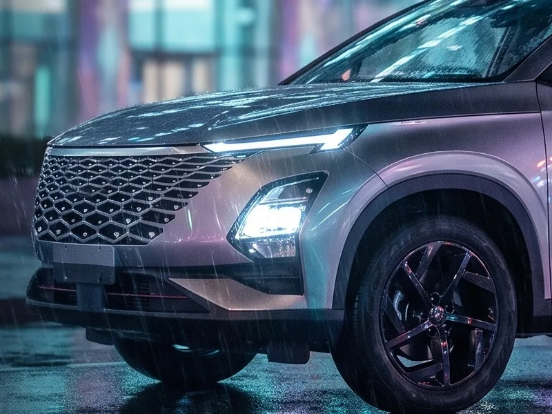 OMODA C5 front grille and LED headlight