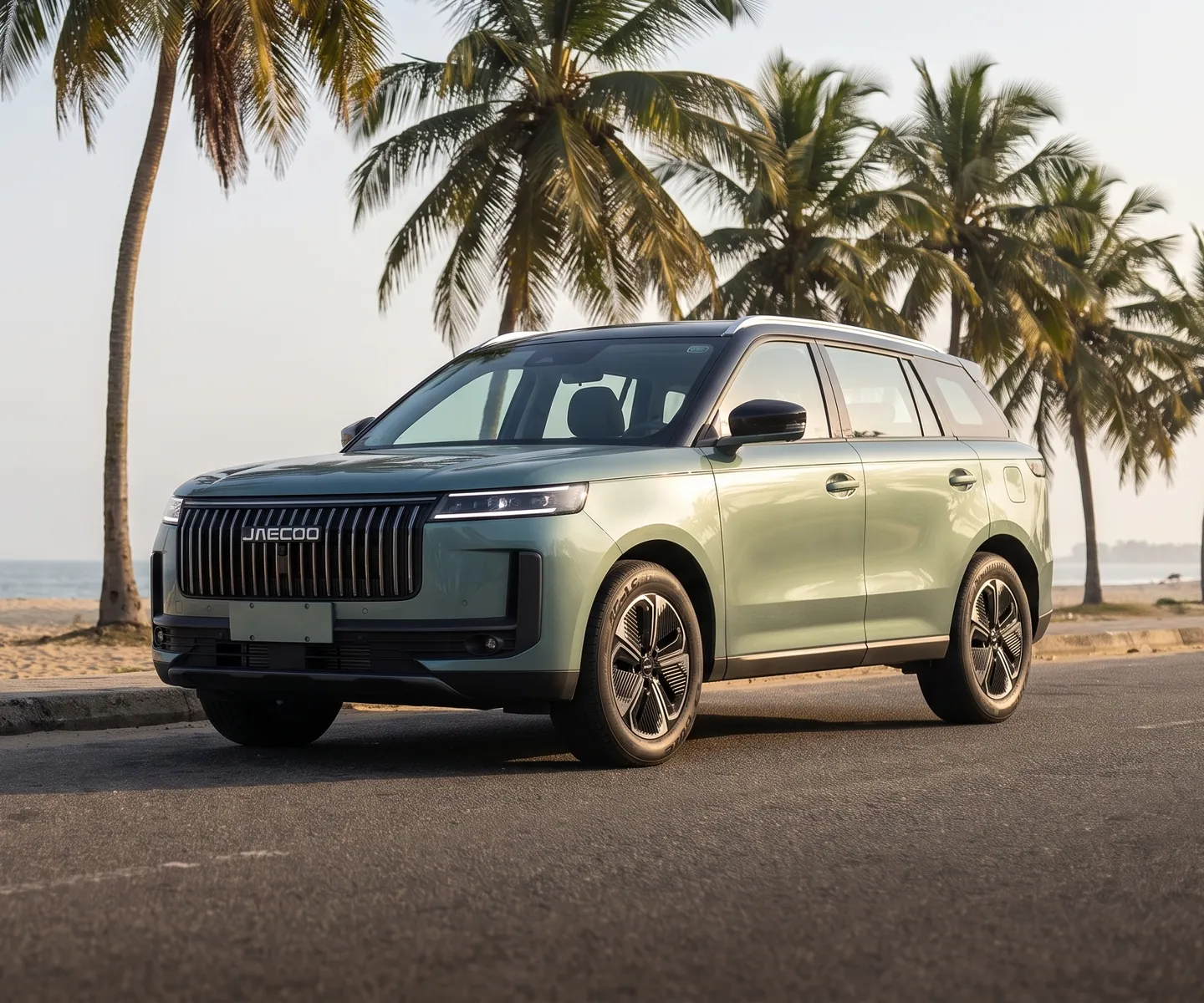 JAECOO J5 on the Lagos coastal road